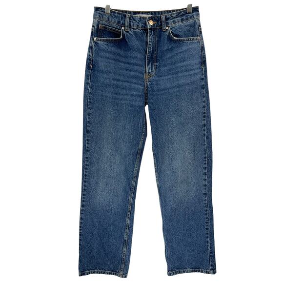 ZARA Straight Leg Mom Jeans SZ 6 - Picture 1 of 14